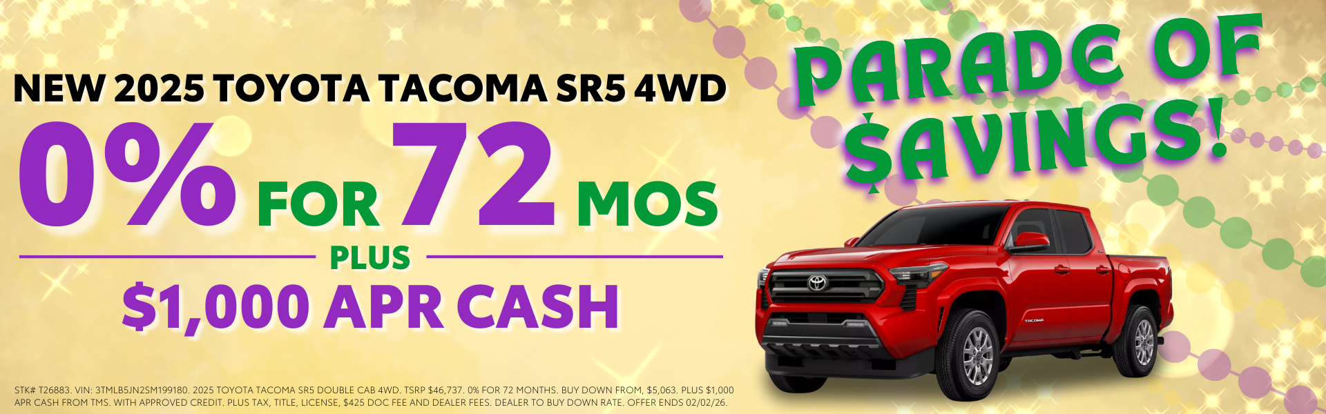 New 2025 Toyota Tacoma SR5 4WD