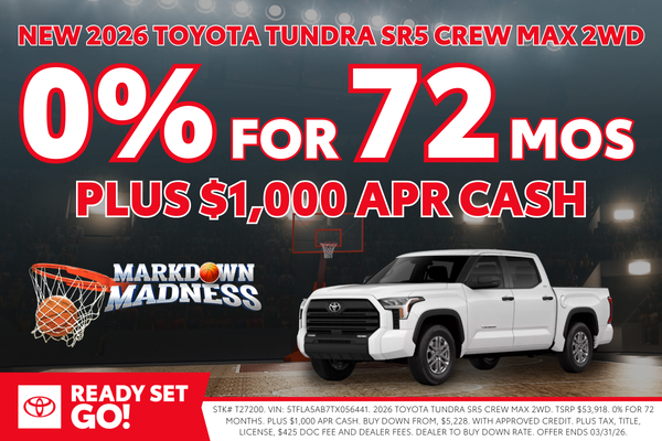 New 2026 Toyota Tundra SR5 Crew MAX 2WD